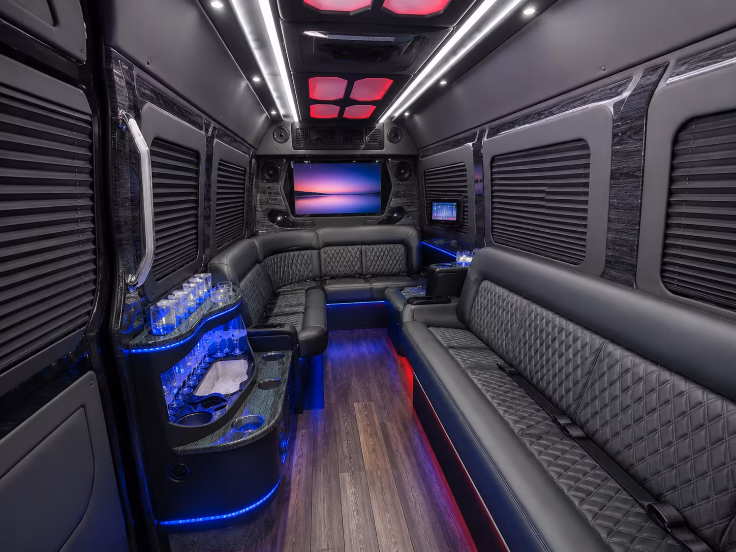 north charleston 30 passenger party bus inside
